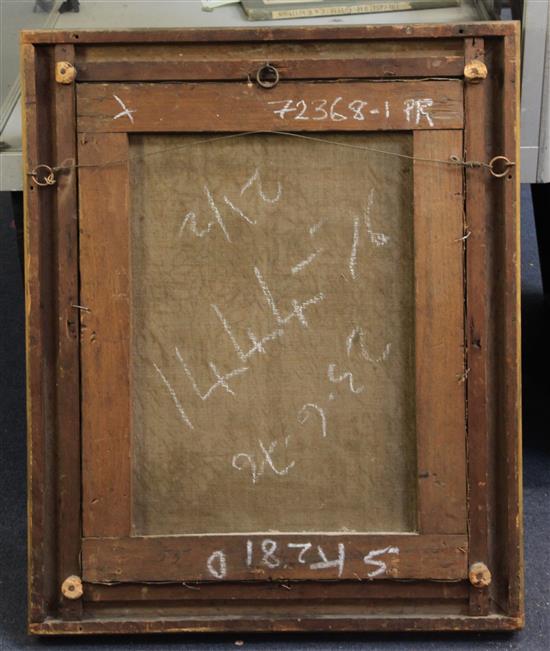 19th century Continental School Portraits of 17th century gentlemen 19 x 14.75in.